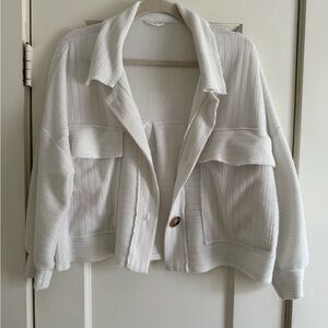 Cream Cardigan Small oversized boxy fit BUCKET LIST